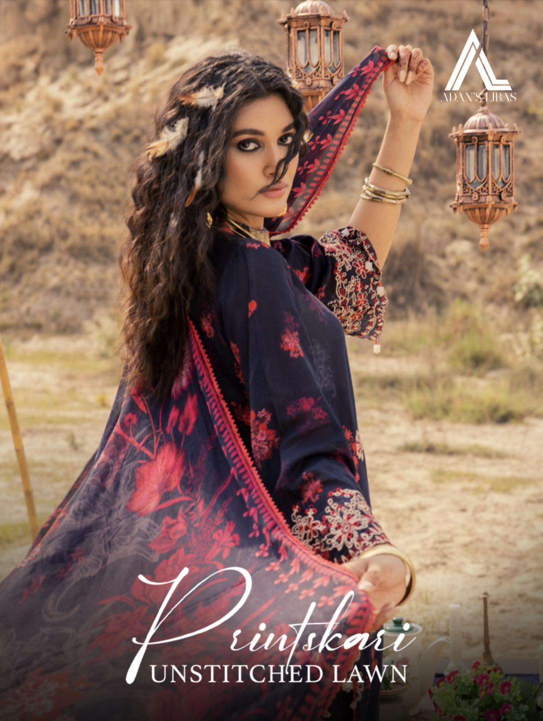 Adan libas printskari lawn collection